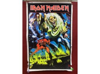 RARE Iron Maiden Blacklight Poster 1983