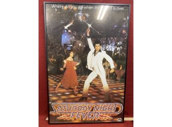 Framed Saturday Night Fever Movie Poster