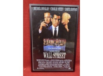 Wall Street Movie Poster 1987 Framed