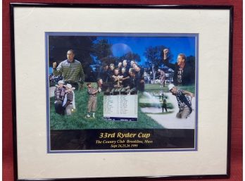 1999 Ryder Cup Commemorative Print Framed