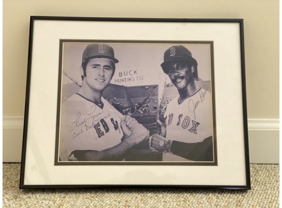 Vintage Photograph Hand Signed By Red Sox Jim Rice & Fred Lynn