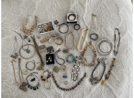 Large Group Of Women's Costume Jewelry                   Downstairs TT