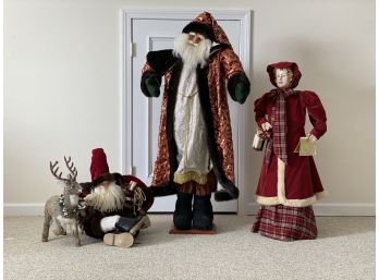 Group Of Christmas Decorations  -   Santa / Reindeer