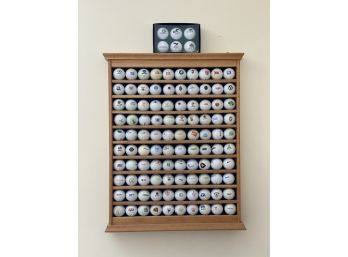 Large Collection Of Advertising Golf Balls In Display
