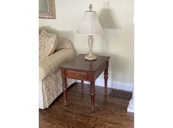 Cherry Wood End Table By Ethan Allen
