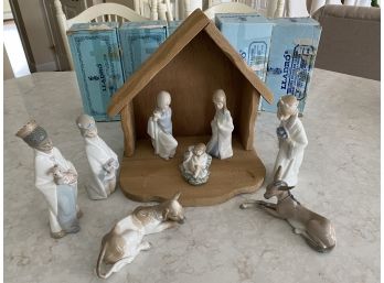 Vintage 8 Piece Lladro Nativity Set  W Boxes