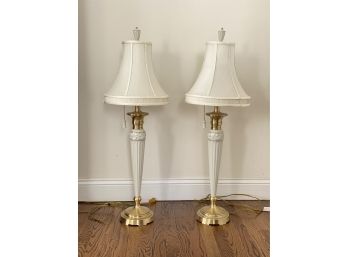 Beautiful Pair Of Lenox Lamps By Quoizel