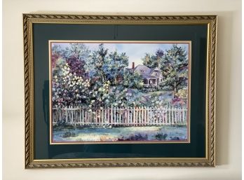 Limited Edition Print  -  House With Pickett Fence - By B Sumrall