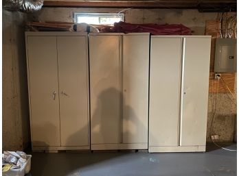 Lot Of 4 Metal Cabinets Made By HON