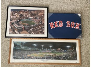 Lot Of Framed Pictures -Fenway Par - Red Sox -World Series