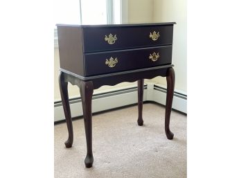 Queen Anne Style Standing Silverware Chest With Mahogany Finish