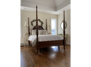 Massive Carved Queen 4 Poster Bed By American Drew
