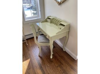 Light Green Painted Desk With Cubbies  - Bombay Company