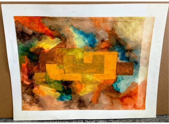 Irving Richards Orange Watercolor Abstract