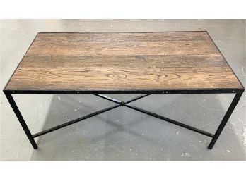Rustic Wood And Iron Coffee Table