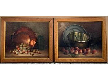 Pair Of Still Life Paintings By Felix Landreat- 1926