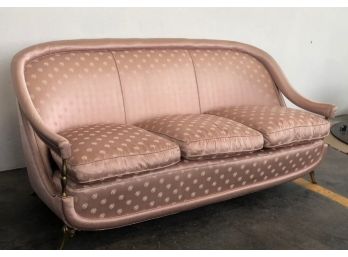 Mid-Century Italia Sofa On Brass Legs