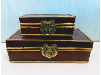 Brass And Wood Boxes (2)