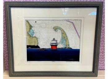 Signed Cape Cod Art - Painting On Map