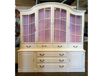 Large Custom Glass Front Cabinet And Desk