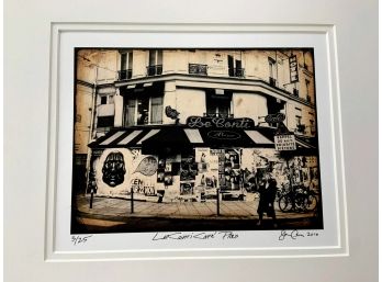 Signed Paris Cafe Photograph Print