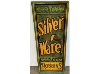 Vintage Robbin's Silverware Sign