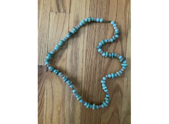 Gorgeous Vintage Turquoise Beaded Strand Necklace