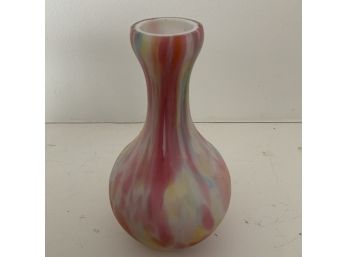 Gorgeous Art Glass Vase Pinks