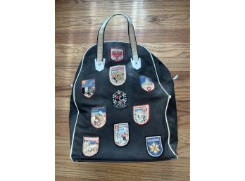 Awesome Vintage Backpack With Ski Patches - Stuffed With Ski Accessories