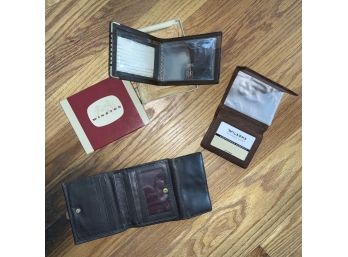 Vintage Mens Brown Leather Wallet Lot