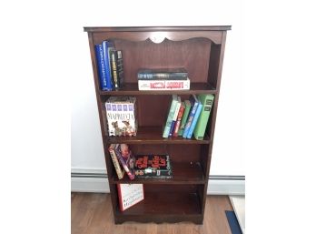 Antique Mahogany Bookcase With Books