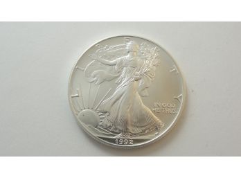 1992 US Silver Eagle 1 Troy Ounce .999 Fine Silver Coin