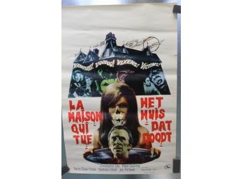 Old 1970s Hammer Horror The House That Dripped Blood Movie Poster