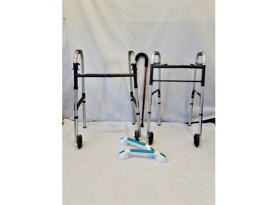 Handicap Assistance Lot - Walkers, Shower Grabbers, Cane