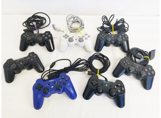 Seven Sony PlayStation Remote Controls