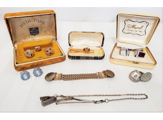 Vintage Men Cuff Links, Tie Bars And More