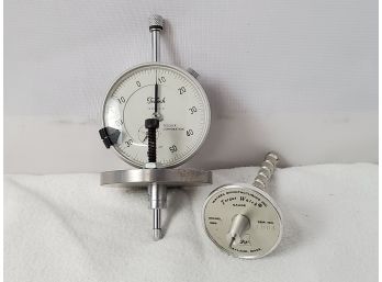 Two Vintage Gauges - Teclock 1.0 -.001 Dial Indicator Gauge & Torque Watch Gauge - Made In Japan