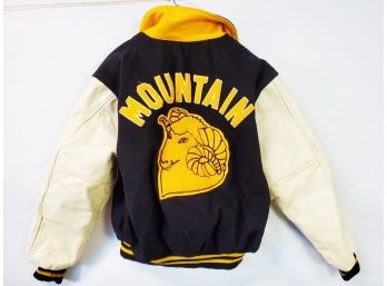 Vintage Hewitt Mfg Co HS College Men's Jacket Mountain Ram Mascot - Size 46
