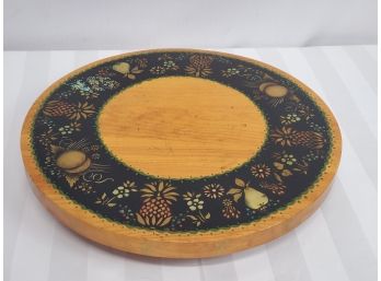 Vintage 1982 Hand Decorated Lazy Susan By Susan A. McLeod