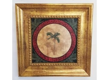 Gold Framed Palm Tree Painting Wall Art
