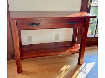 Wooden Console Table With Drawer And Lower Shelf