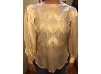 Vintage 100 Silk Blouse From 1980's