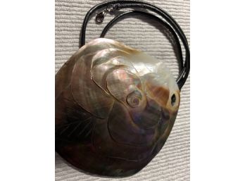 Hand Carved Abalone Shell Necklace