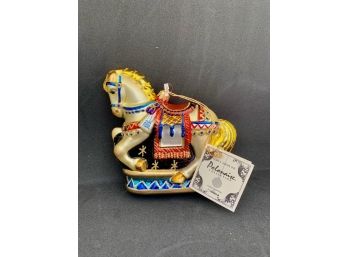 Glass Horse Christmas Ornament - Kurt S. Adler Inc. Polonaise Collection By Komozia - Brand New!