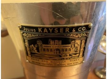 Julius Kayser & Co. Silverplated Wine Bucket