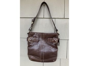 Brown Leather Coach Bag - Excellent Condition
