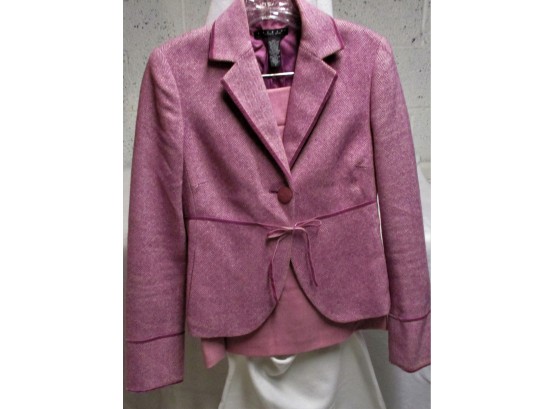 Vintage Pink Wool Suit