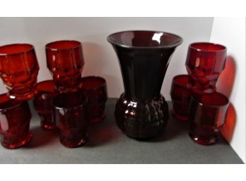 Vintage Royal Ruby Glass