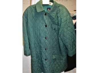 Green Quilted Coat