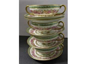 Vintage Boullion Cups And Saucers